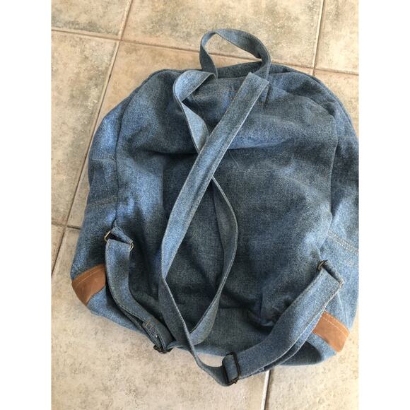 Vintage Slouchy Denim Backpack Mickey Gear Co Disney Mickey Mouse Embroidered , - Picture 5 of 9